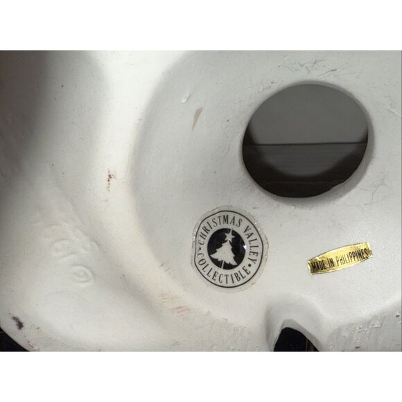 VTG Christmas Valley Collectors Porcelain House W/ Pine 1995 Philippines Made - Picture 9 of 11